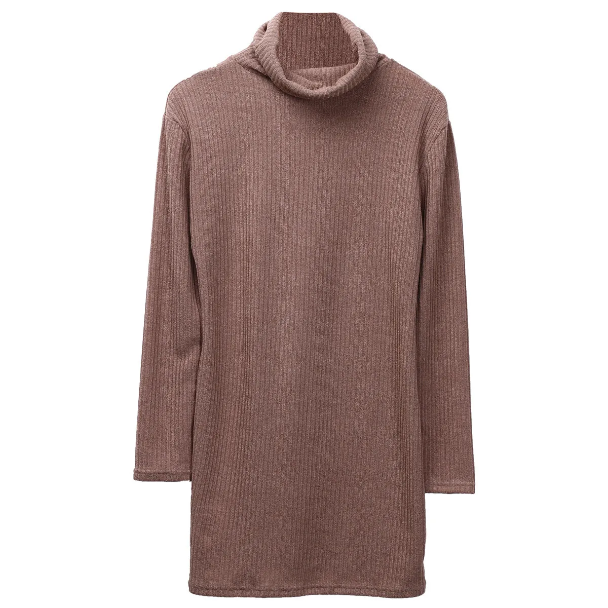 2020 new women's hood high collar loose long sleeve oversized sweater vest top high collar dress straight mini arrival Dress