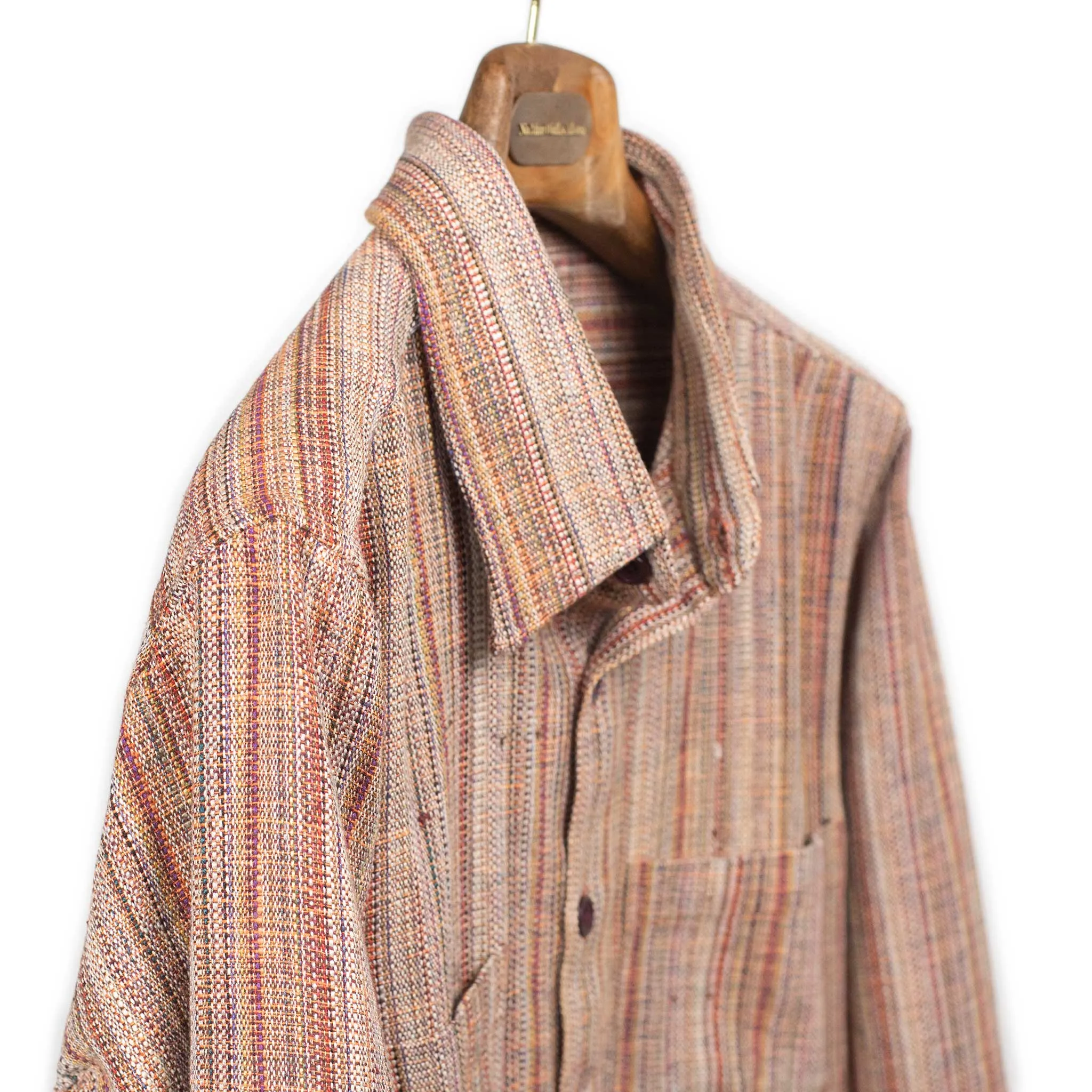 Alok shirt in multi color striated handloom cotton