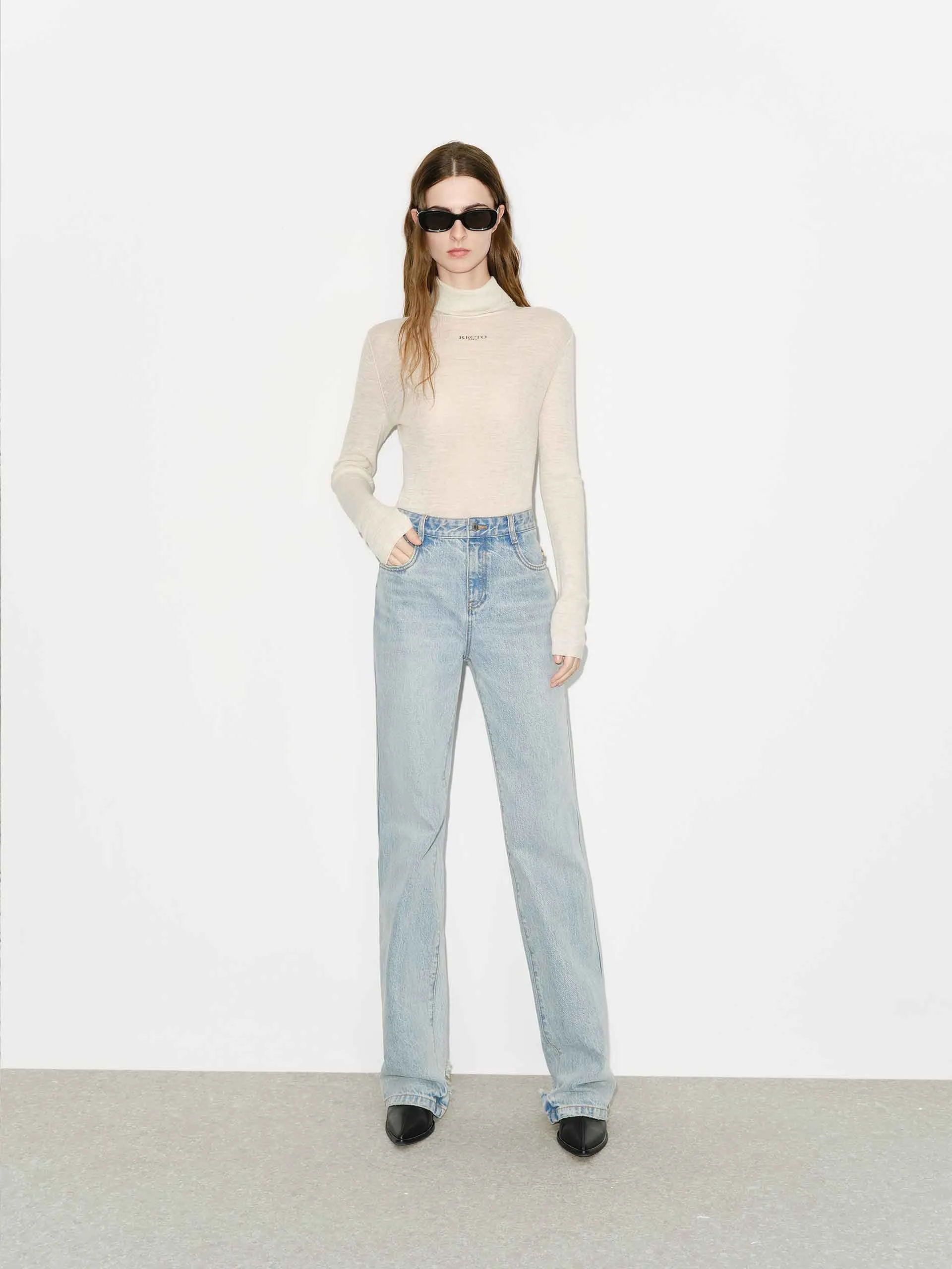 Alpaca Turtleneck Kint Top