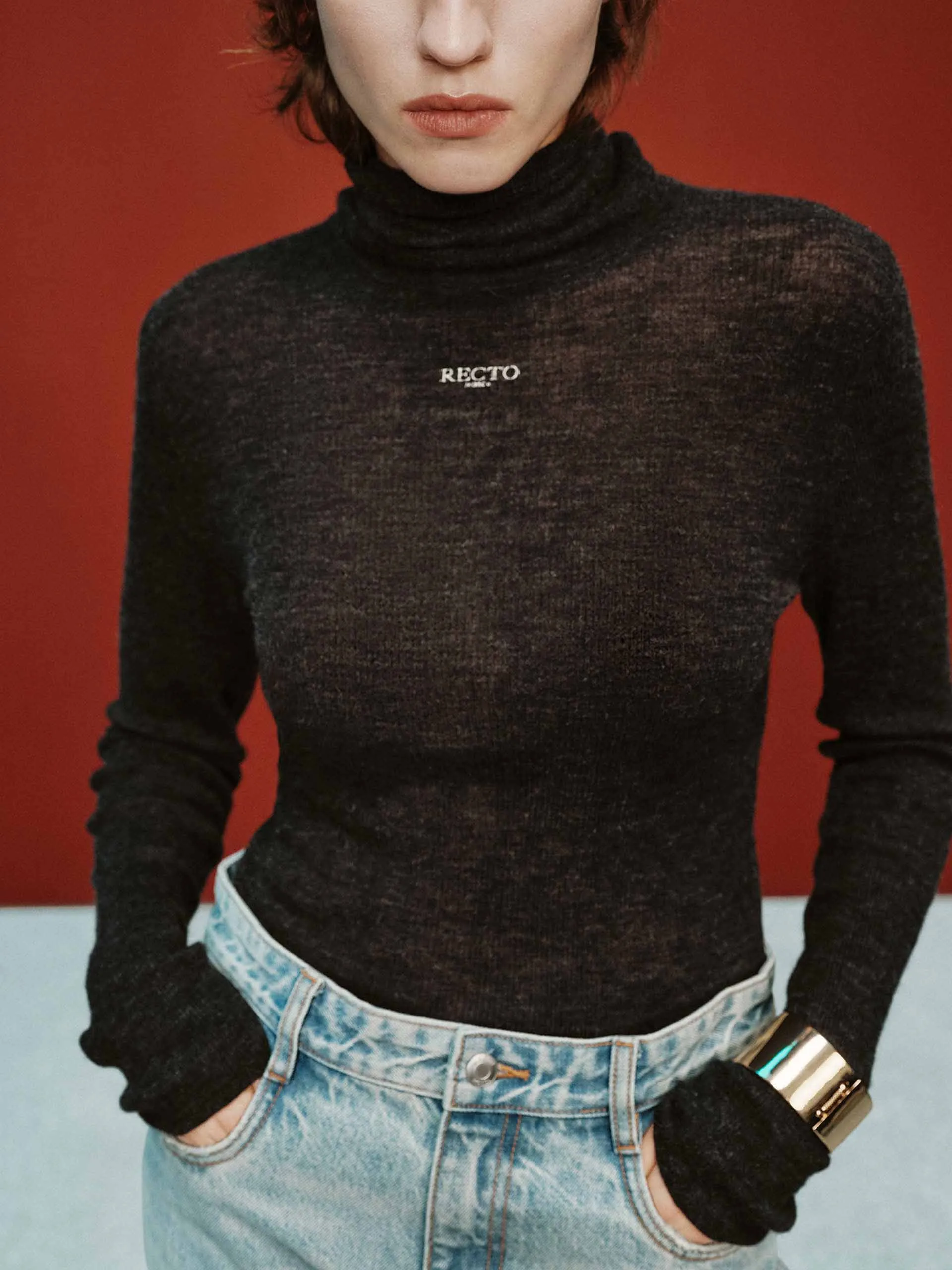 Alpaca Turtleneck Kint Top