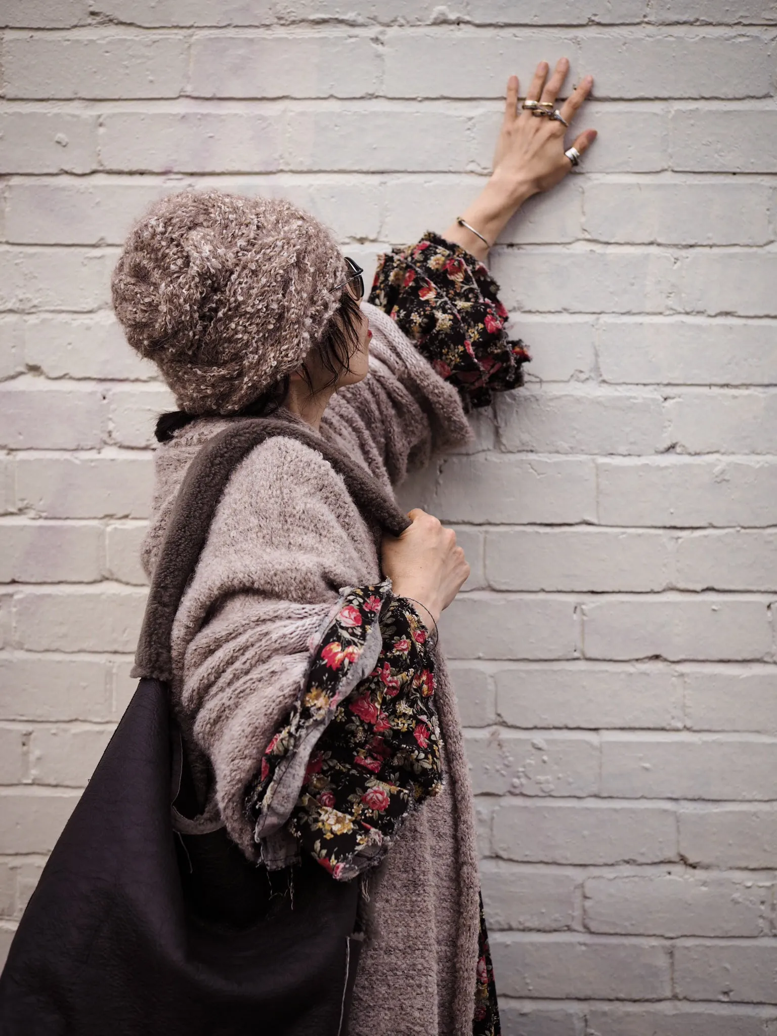 Amano alpaca kimono style coatigan - Natural