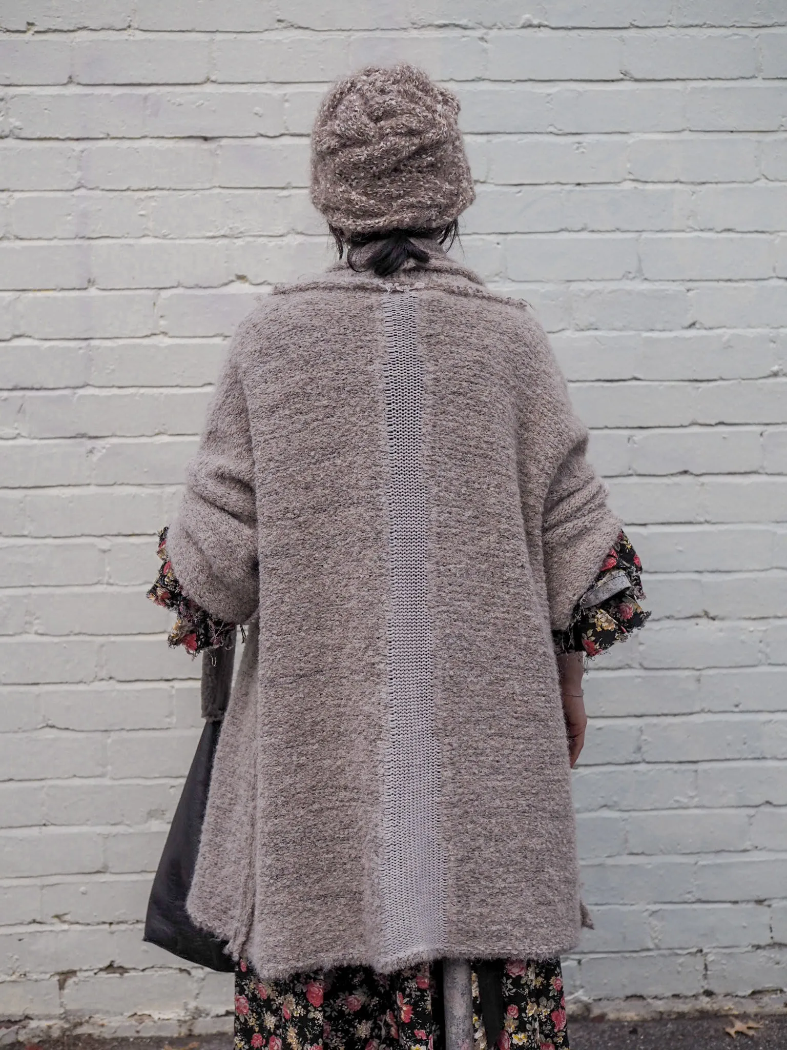 Amano alpaca kimono style coatigan - Natural