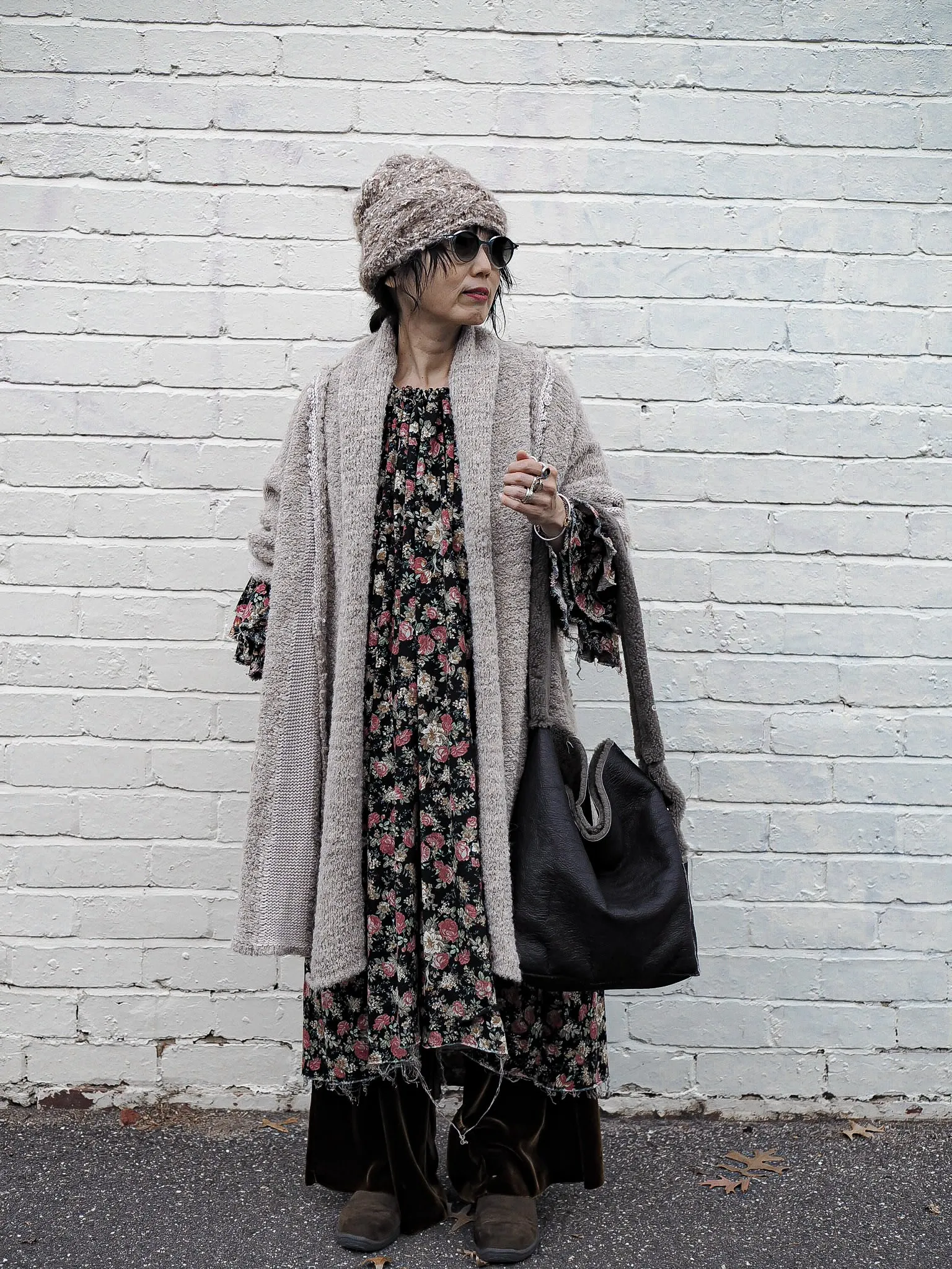 Amano alpaca kimono style coatigan - Natural