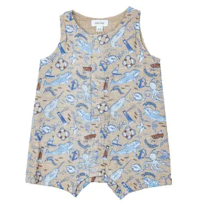 Angel Dear Sleeveless Shortie Romper Nautical Notebook