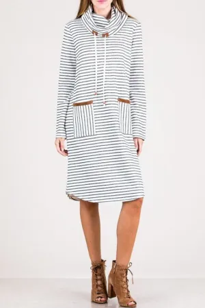 Avila Jersey Dress in Stripe