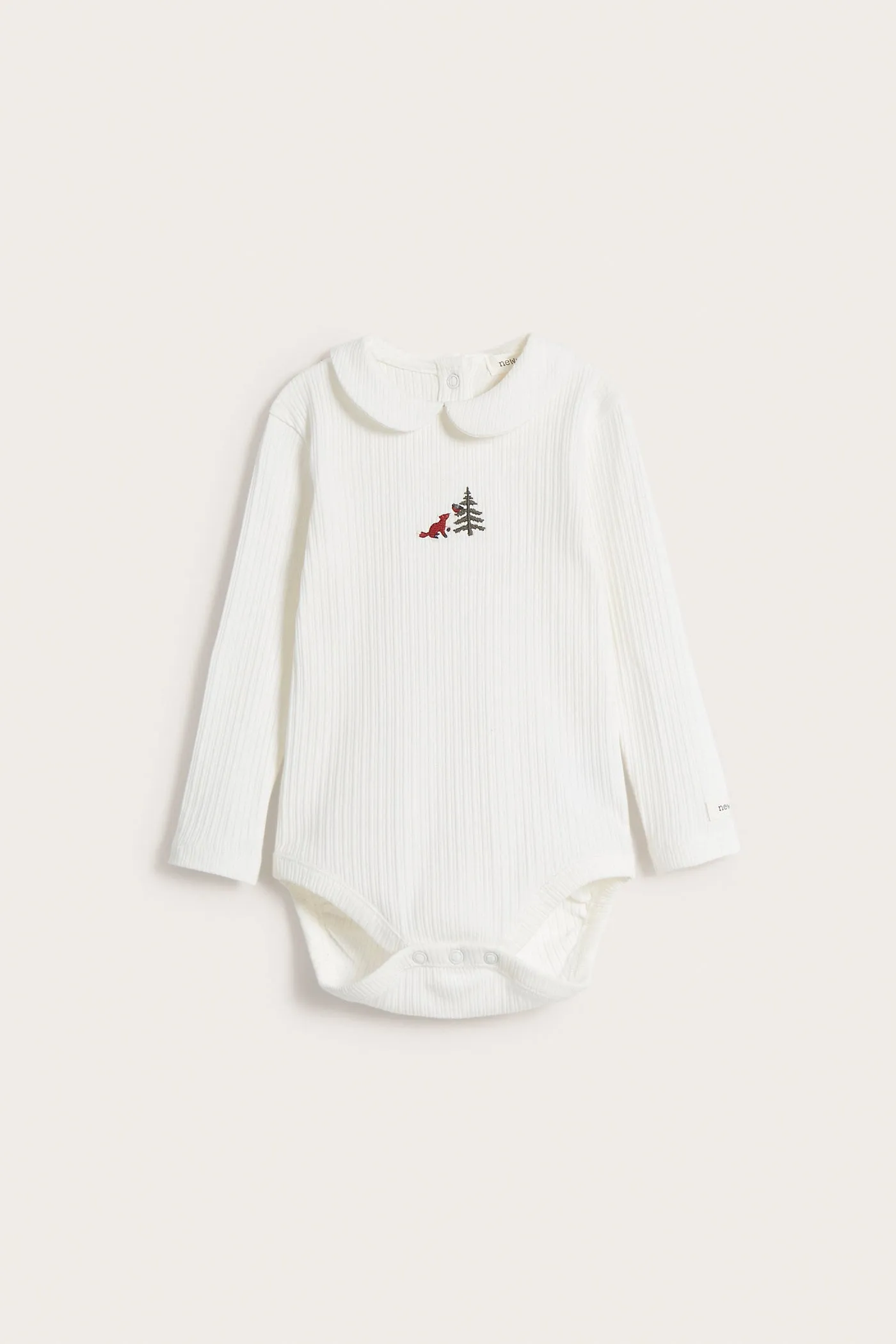 Baby white embroidered bodysuit