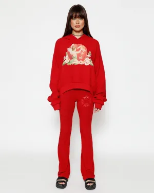 Beyond Repair Sweat Pant-Red