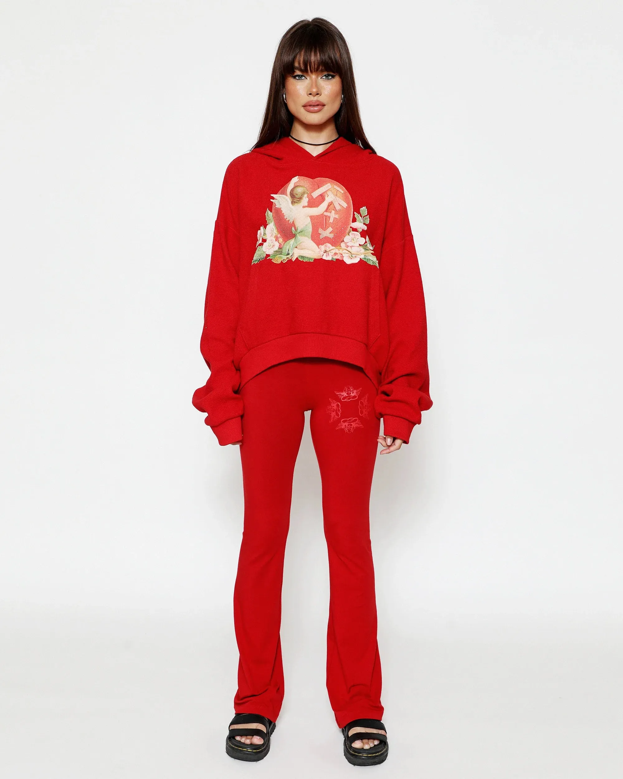 Beyond Repair Sweat Pant-Red