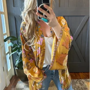 Billie Floral Kimono Sleeve Cardigan Top