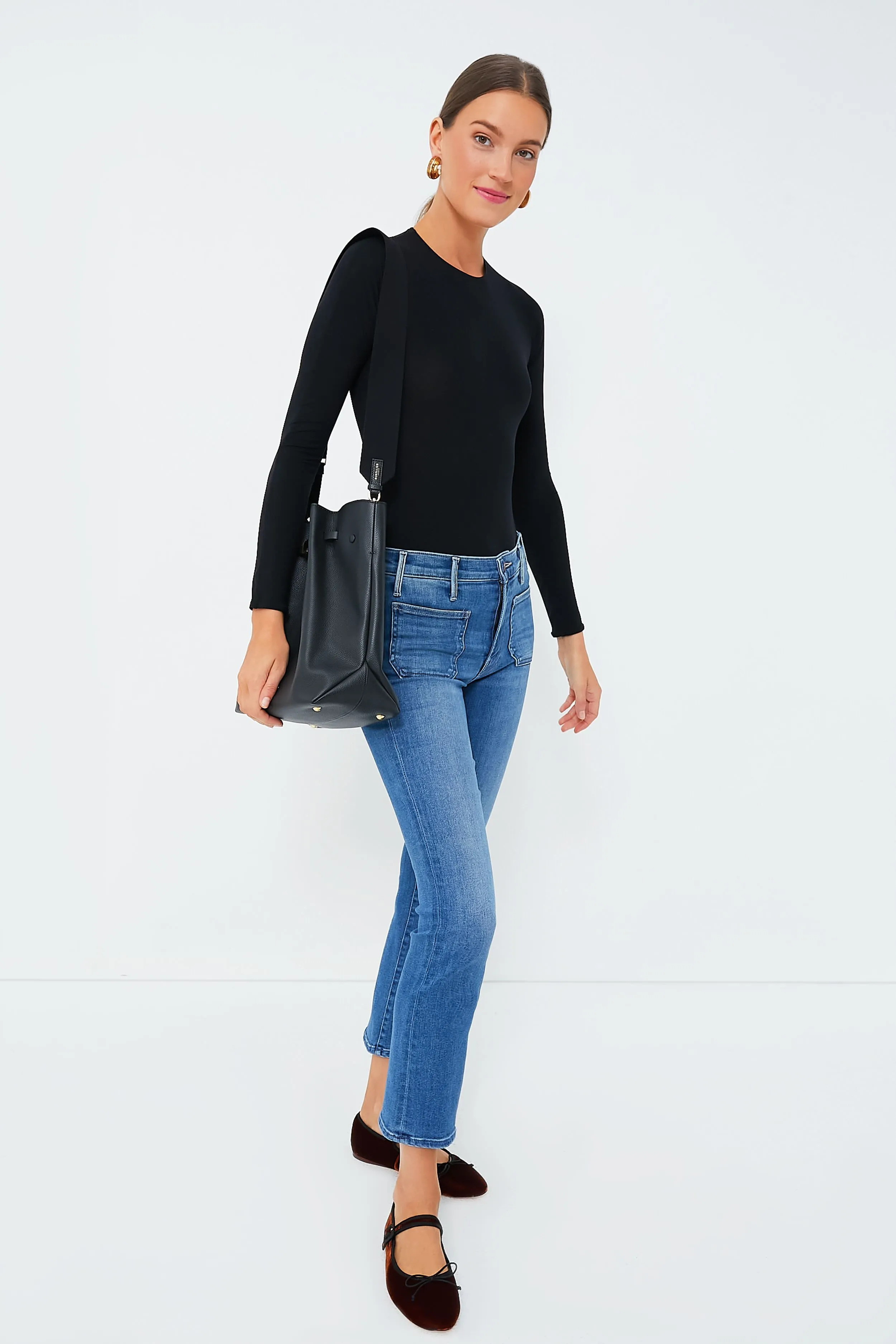 Black The Round Neck Bodysuit