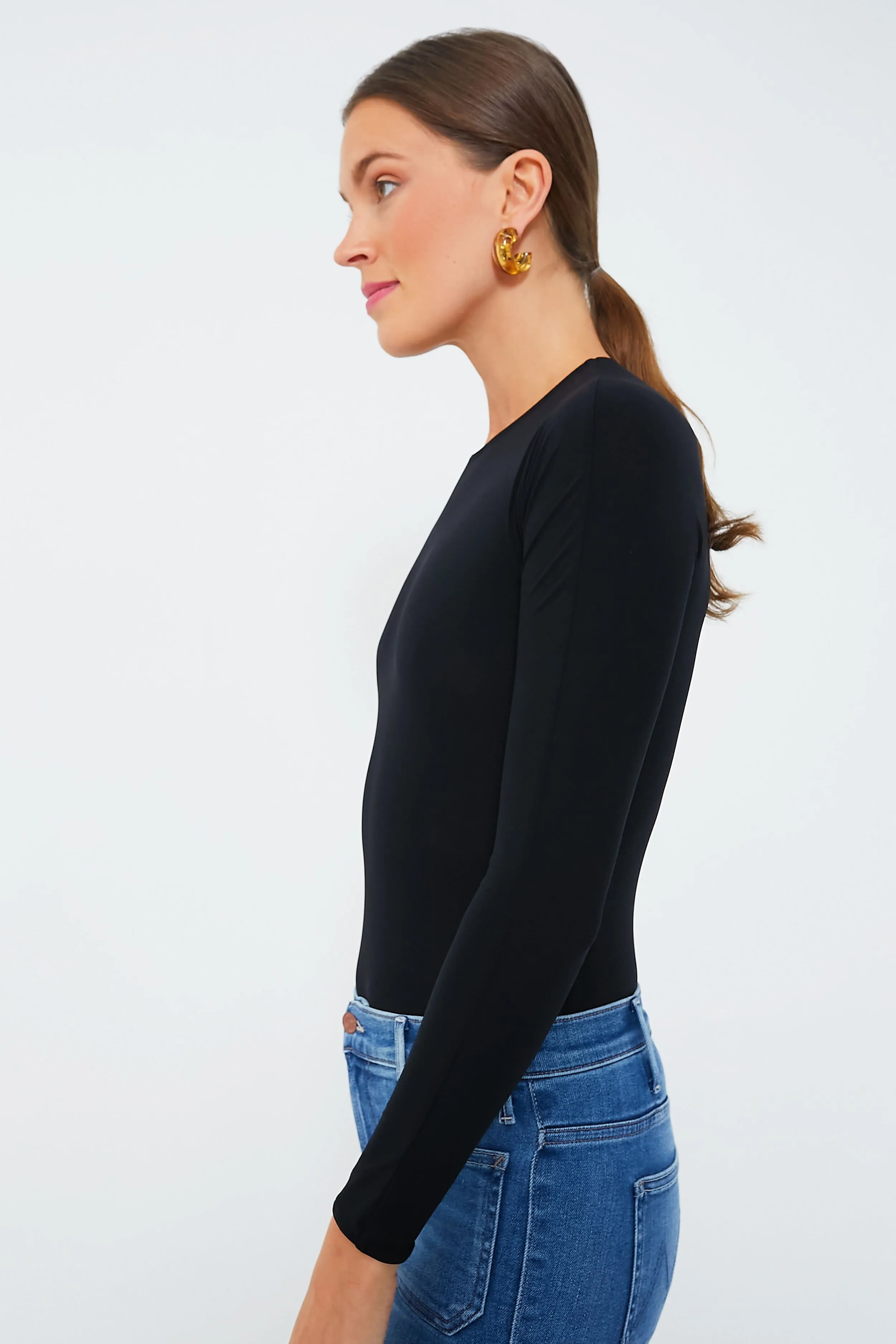 Black The Round Neck Bodysuit