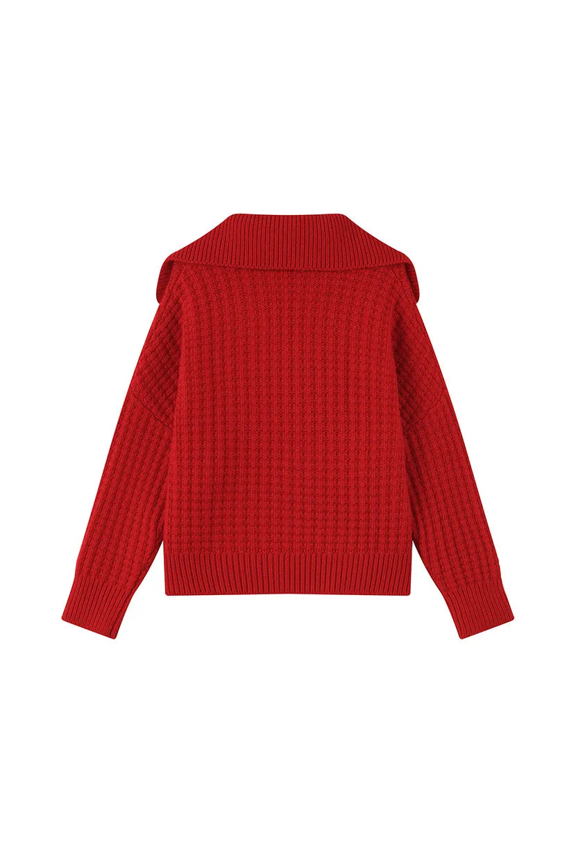 Blanca Wool Sweater - Red
