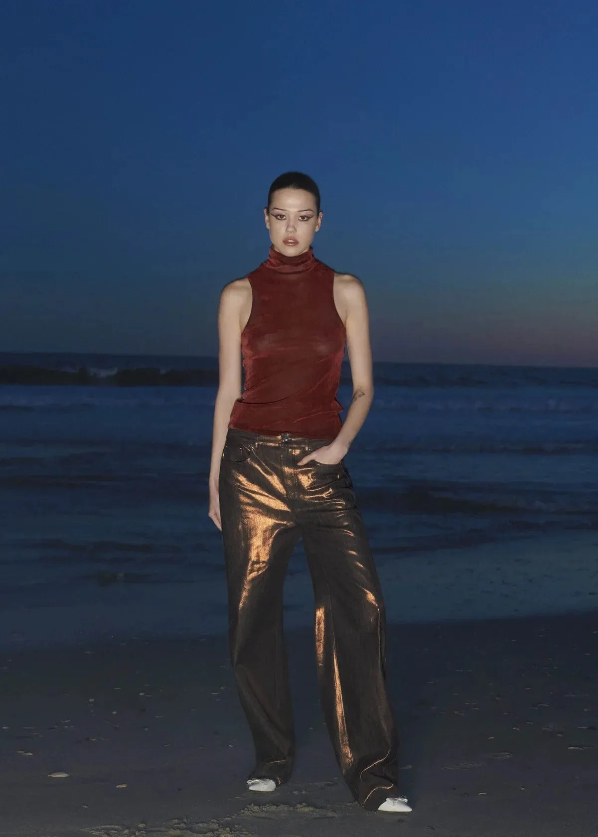 Brick Turtleneck Racerback
