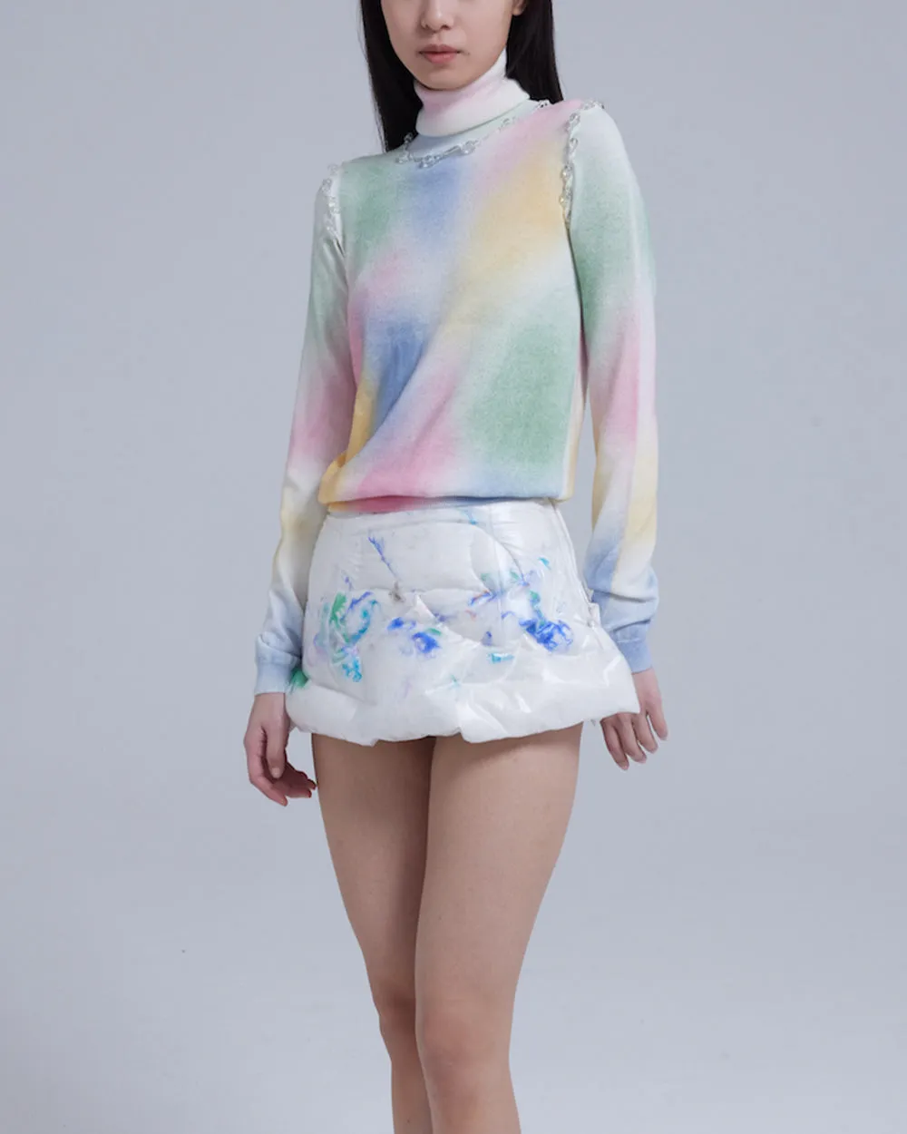 Bubble Bead Seams Knit Jumper