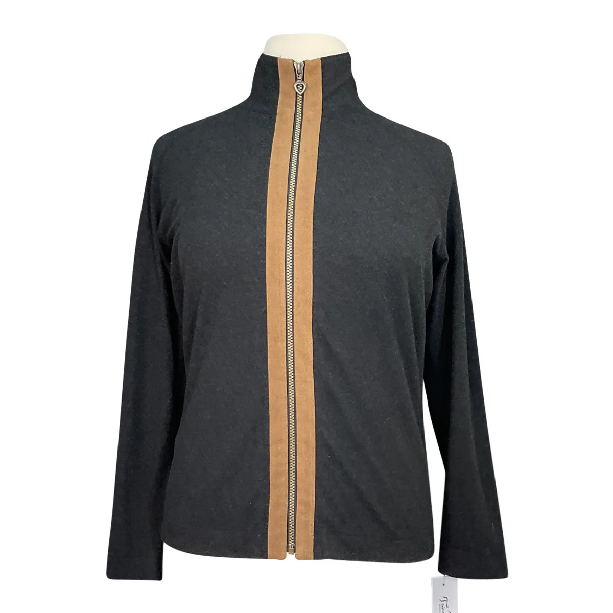 Chestnut Bay Rider Lounge Cardigan
 in Grey/Tan - Women's Large