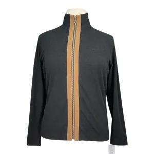 Chestnut Bay Rider Lounge Cardigan
 in Grey/Tan - Women's Large