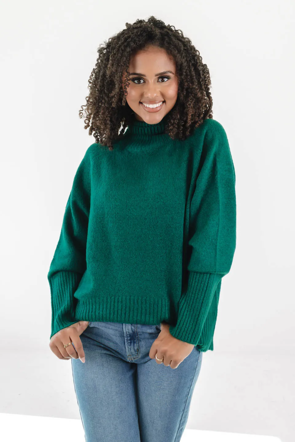 Clear My Mind Sweater - Dark Green