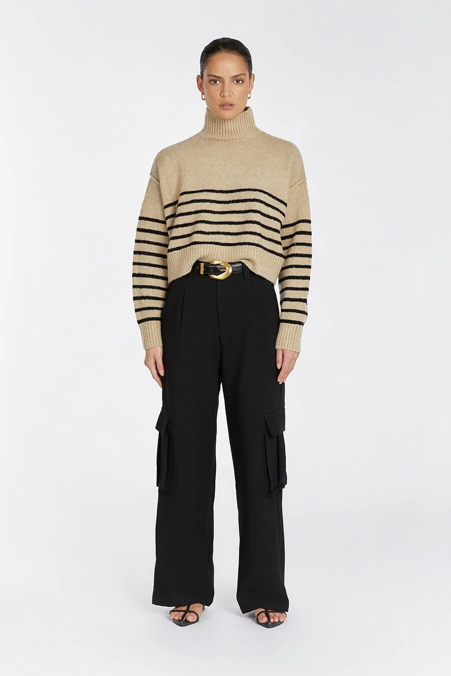 CLEO OAT/BLACK STRIPE JUMPER