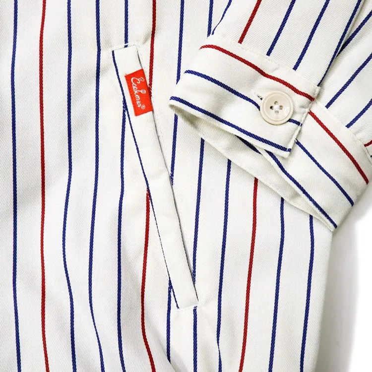 Cookman Delivery Jacket EX Warm - Pabst Stripe : White