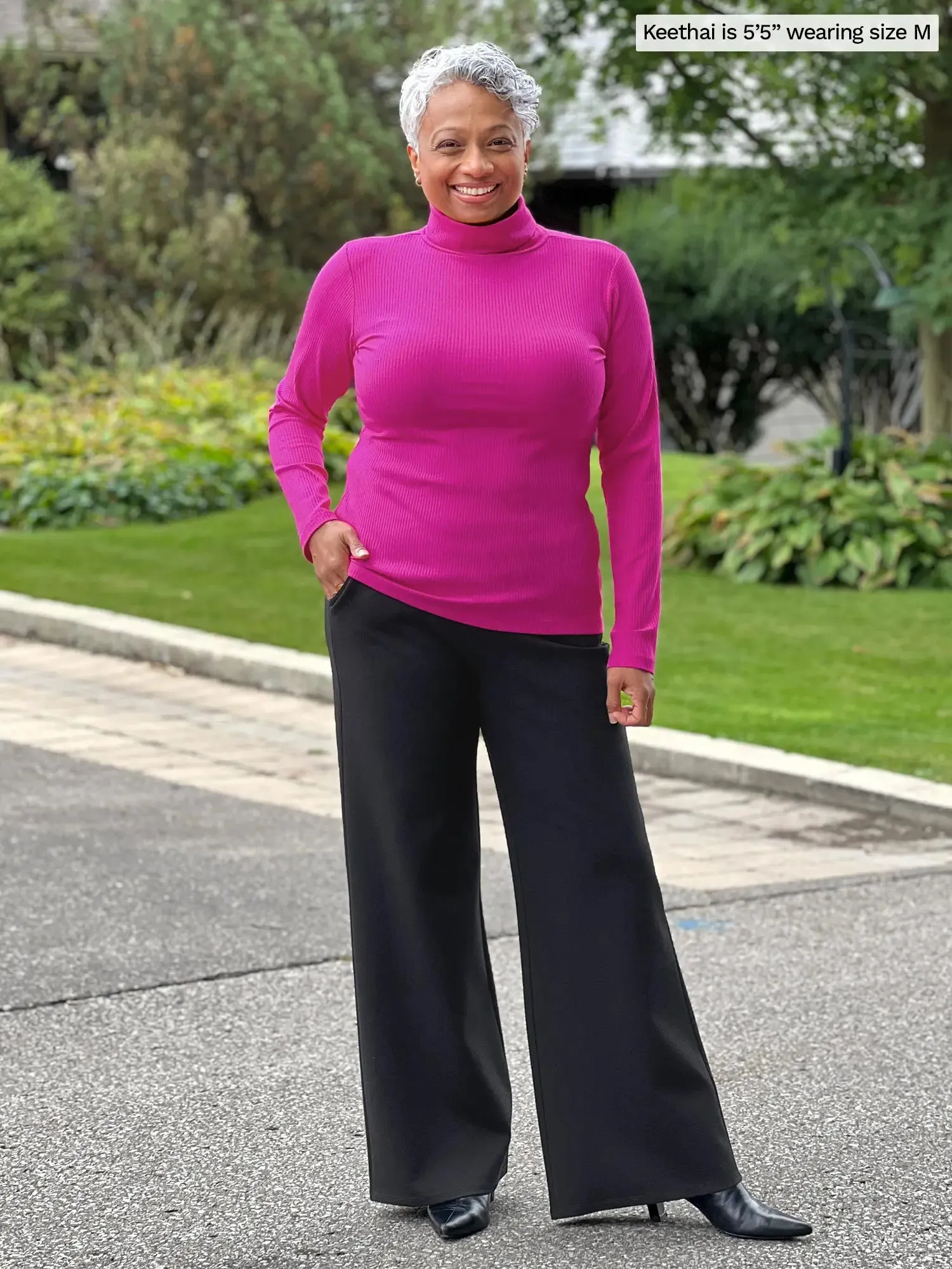 Cora ribbed turtleneck top