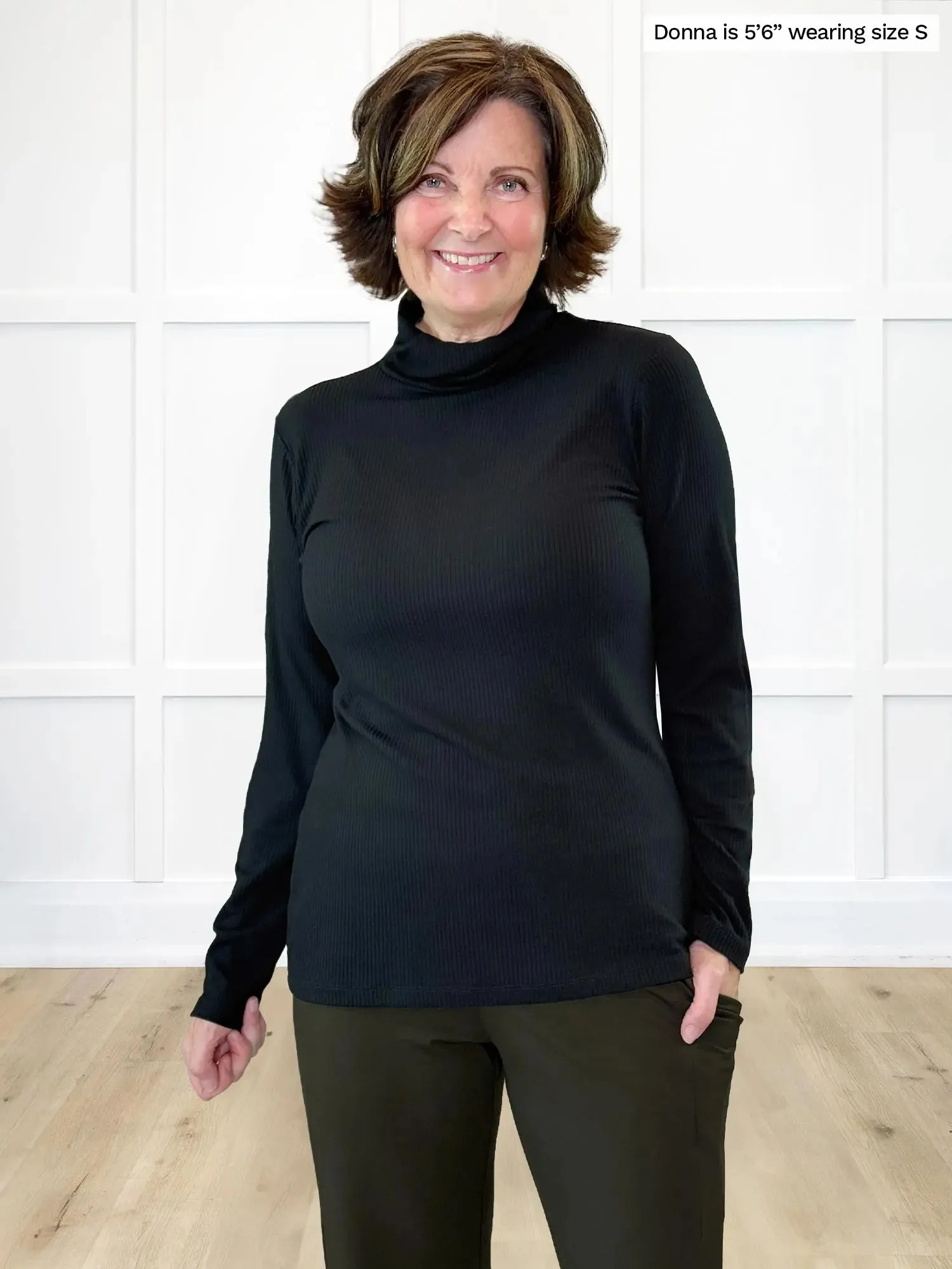 Cora ribbed turtleneck top