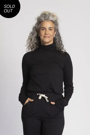 Cotton High Neck Long Sleeve Top