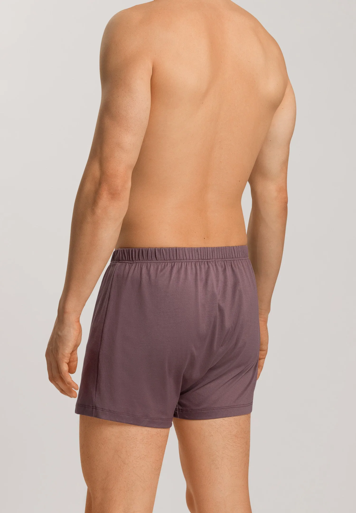 Cotton Sporty Cotton Knit Boxer With Button Fly | Smokey Plum 73505-2770