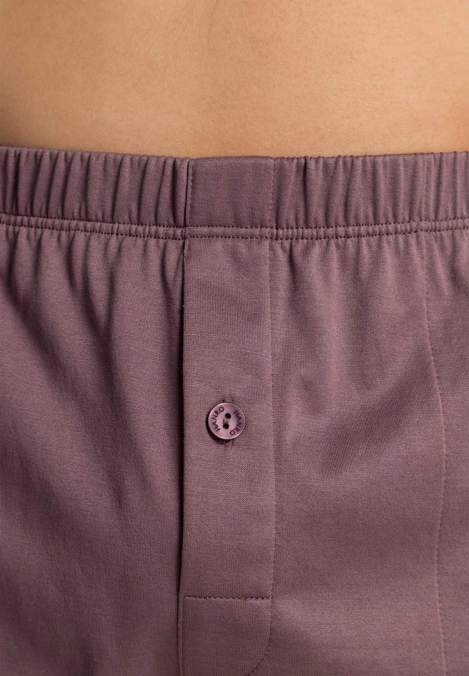 Cotton Sporty Cotton Knit Boxer With Button Fly | Smokey Plum 73505-2770