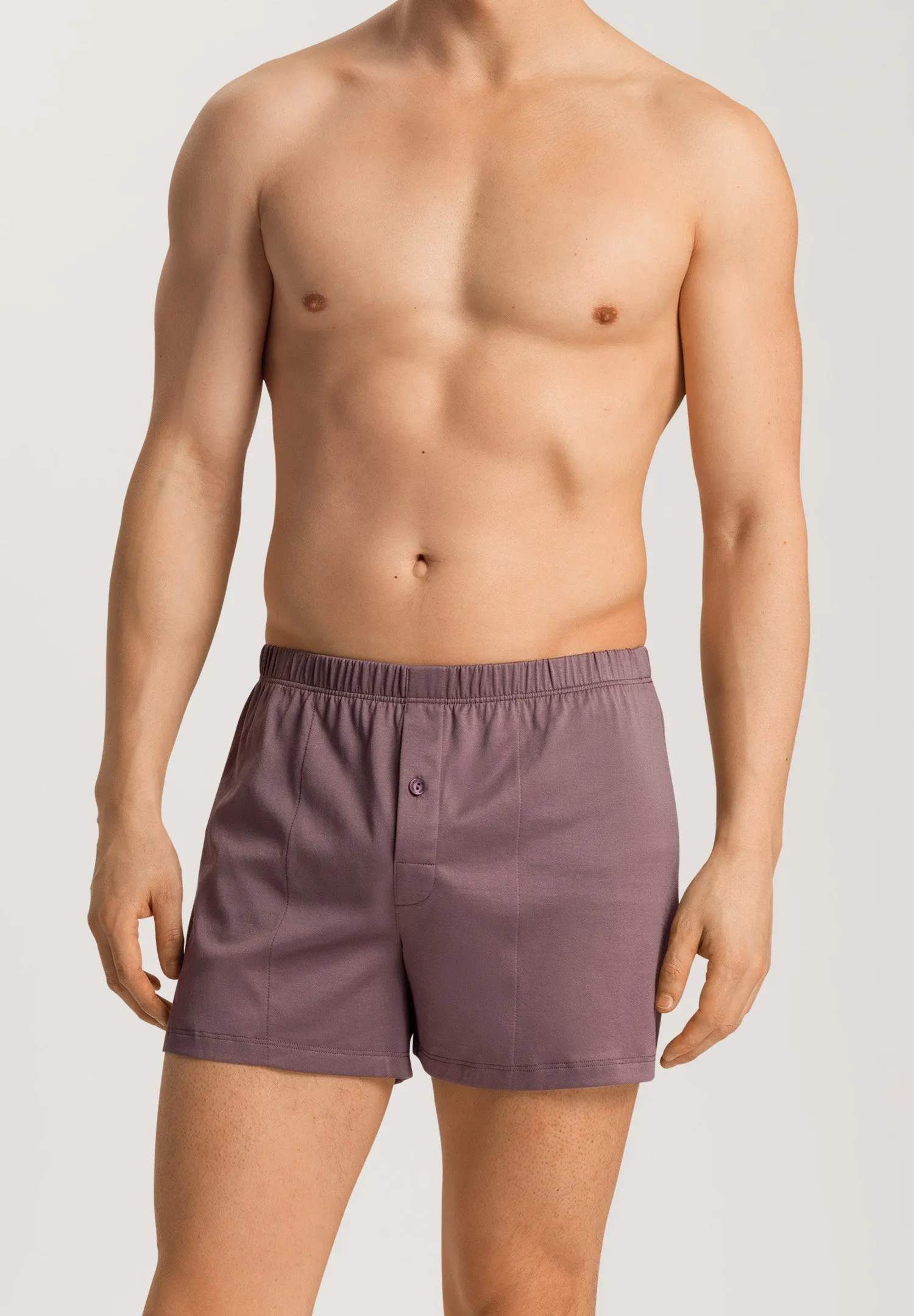 Cotton Sporty Cotton Knit Boxer With Button Fly | Smokey Plum 73505-2770