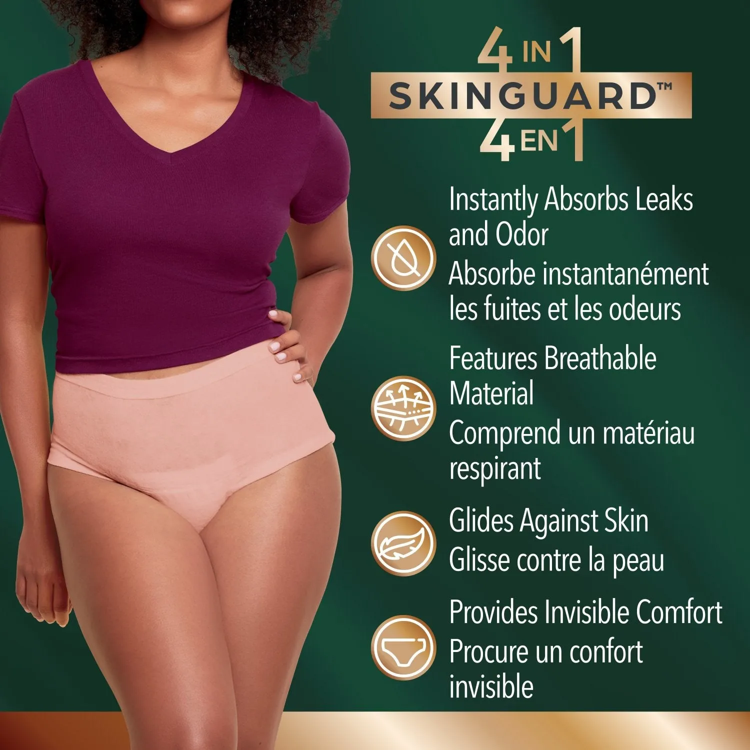 Depend Silhouette Incontinence Underwear for Women, Maximum Absorbency, Pink, Large