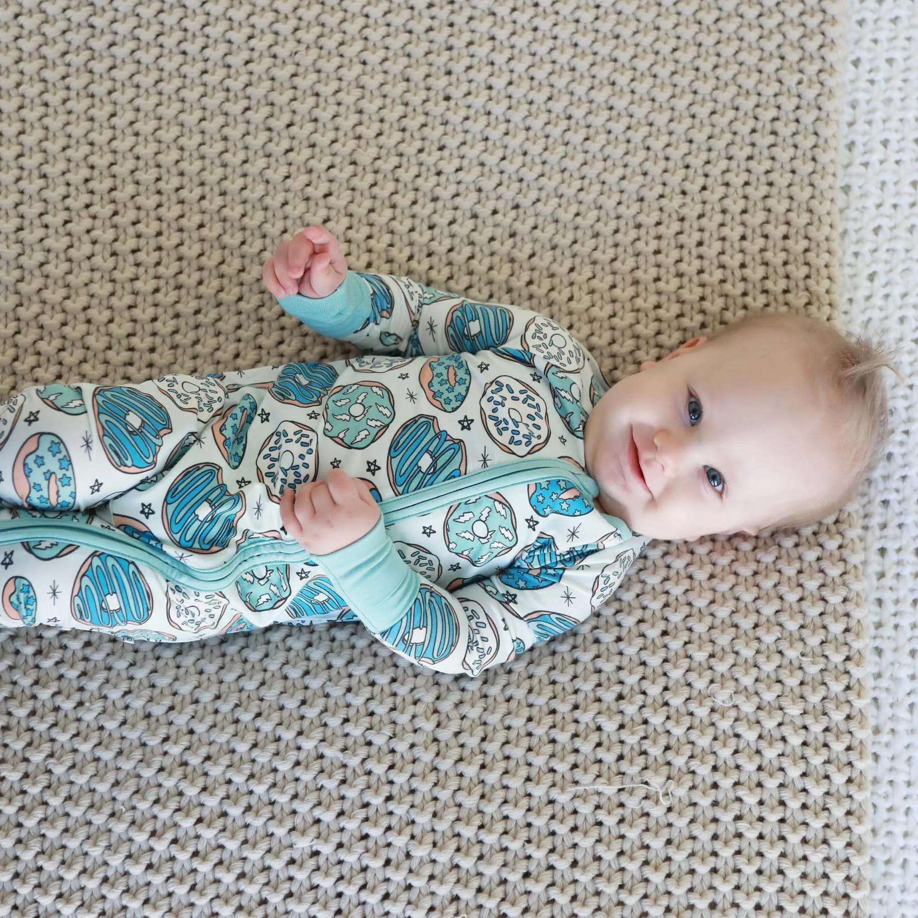 Donut Shop Convertible Zip Romper | Blue