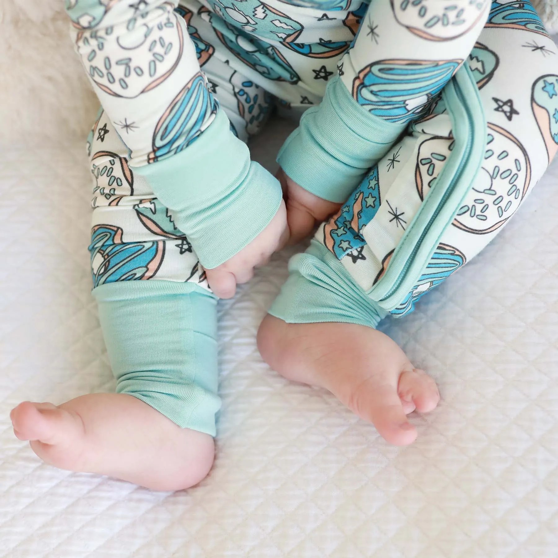 Donut Shop Convertible Zip Romper | Blue