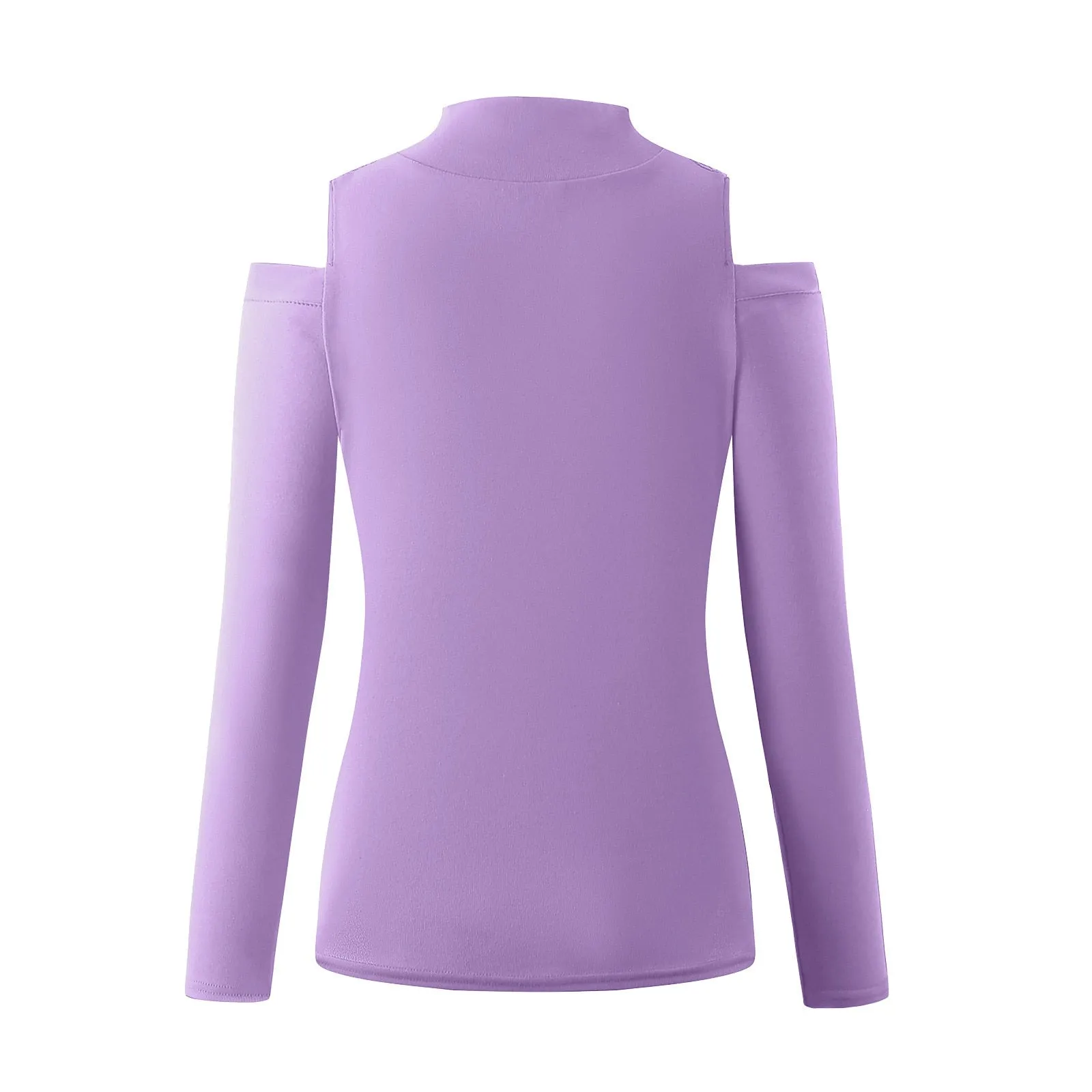 Fashion Lace Patchwork Blouse Shirt Cold Shoulder Turtleneck Tops Tee Casual Ladies Top Female Women Long Sleeve Blusas Pullover