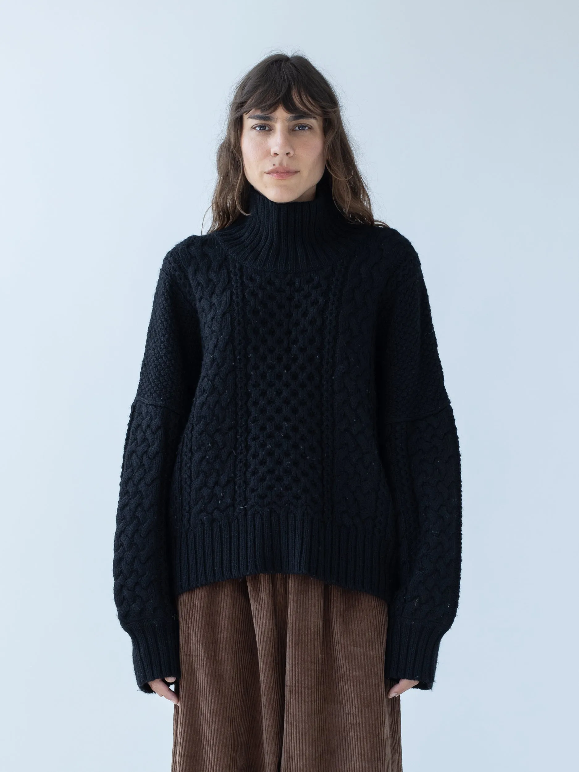 Fisherman Turtleneck in Onyx