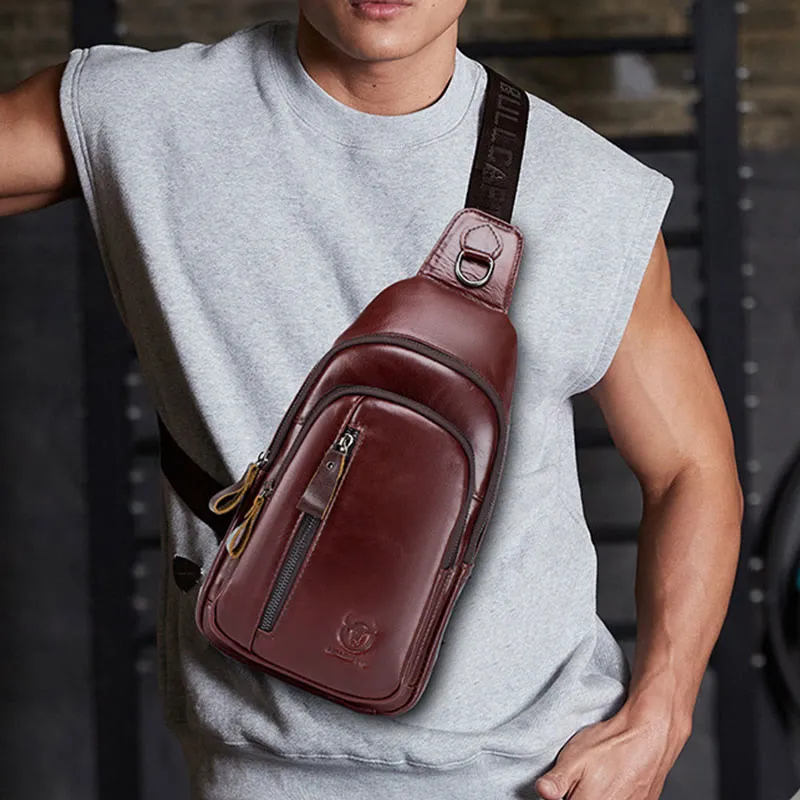 Genuine Leather Large Capacity Anti-theft Sling Bag