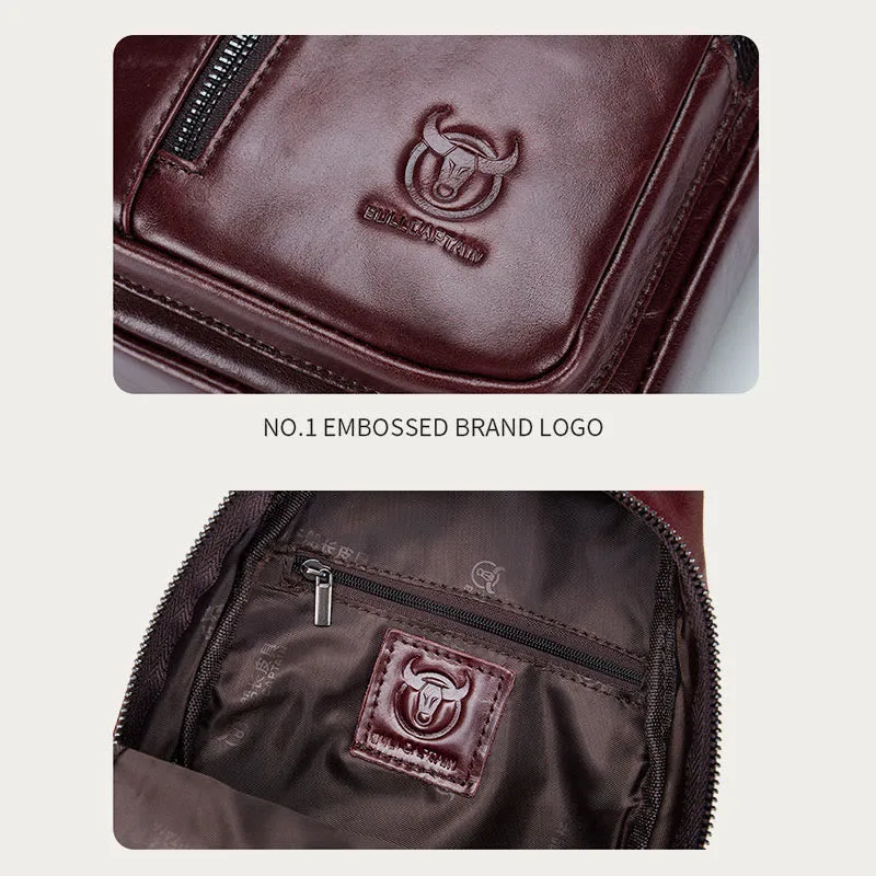 Genuine Leather Large Capacity Anti-theft Sling Bag