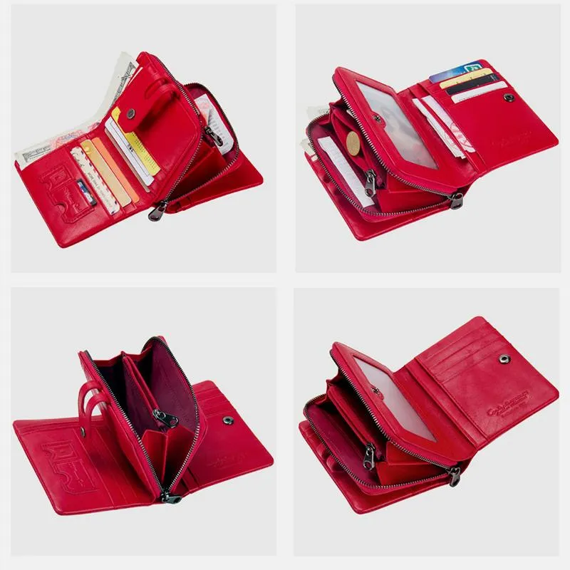 Genuine Leather Multifunctional Anti-theft Wallet