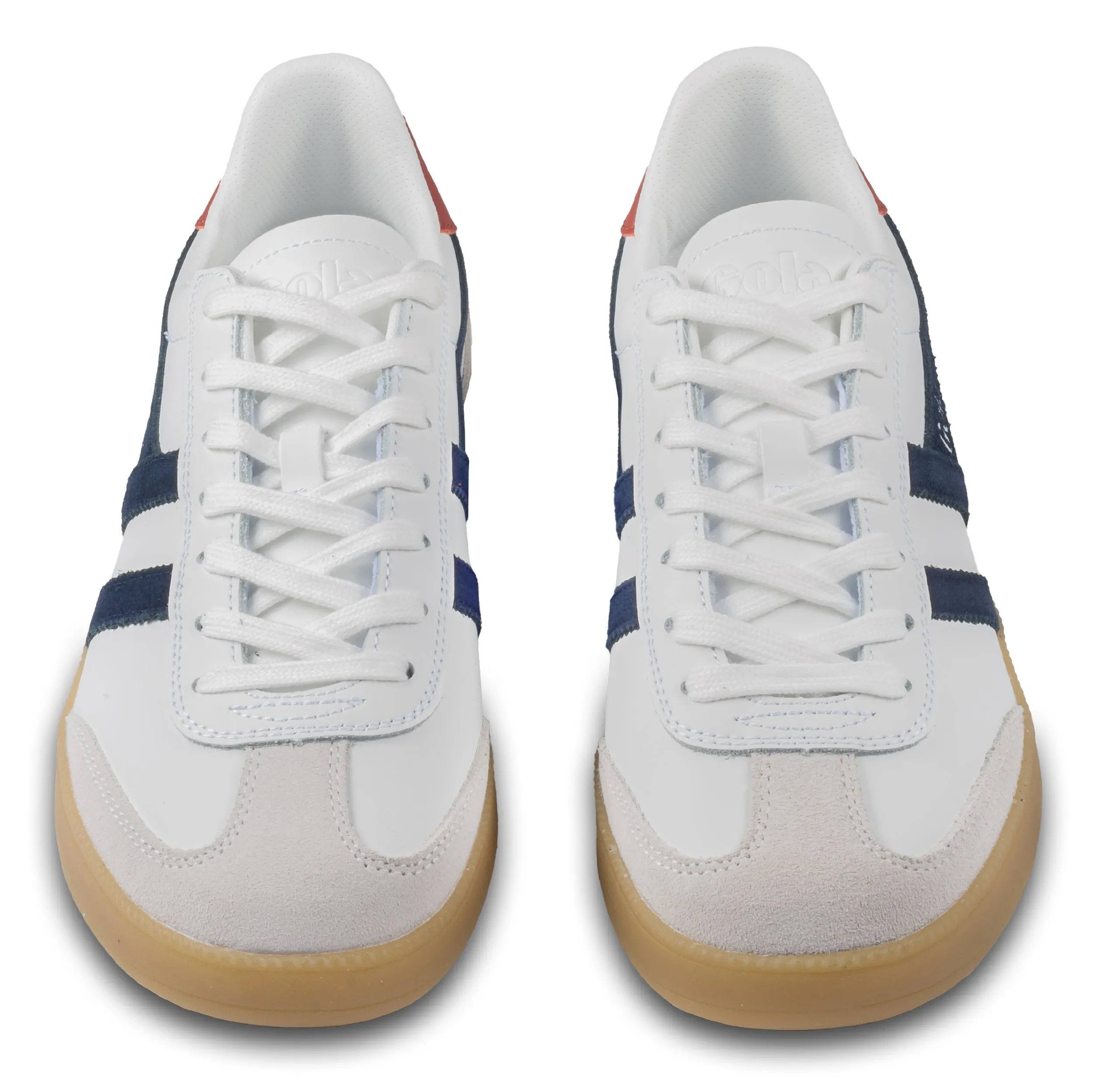 GOLA Herren Sneaker Viper Leather, weiß/blau (CMB744 White/Navy/Rust Gum)