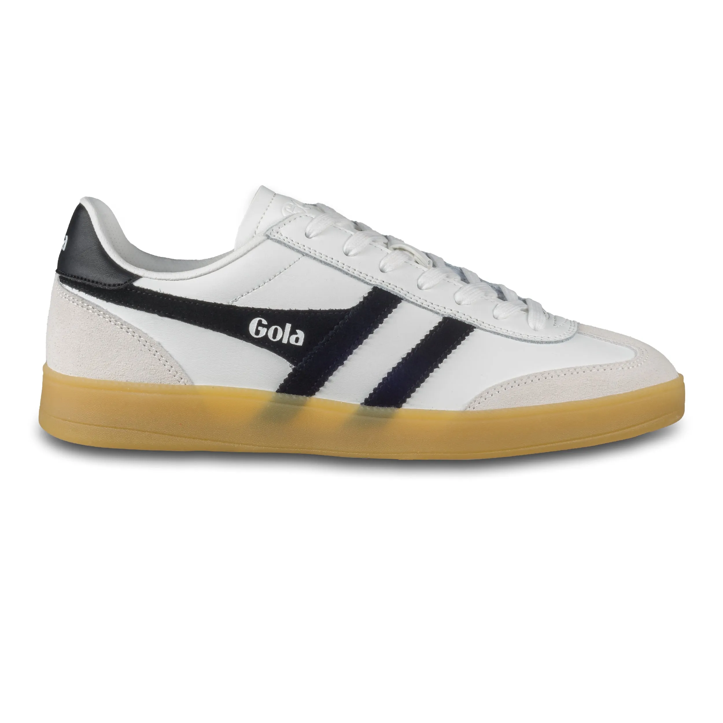GOLA Herren Sneaker Viper Leather, weiß/schwarz (CMB744 White/Black/Gum)