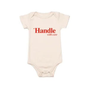 *Handle With Care - Bodysuit (Natural, Short Sleeve)