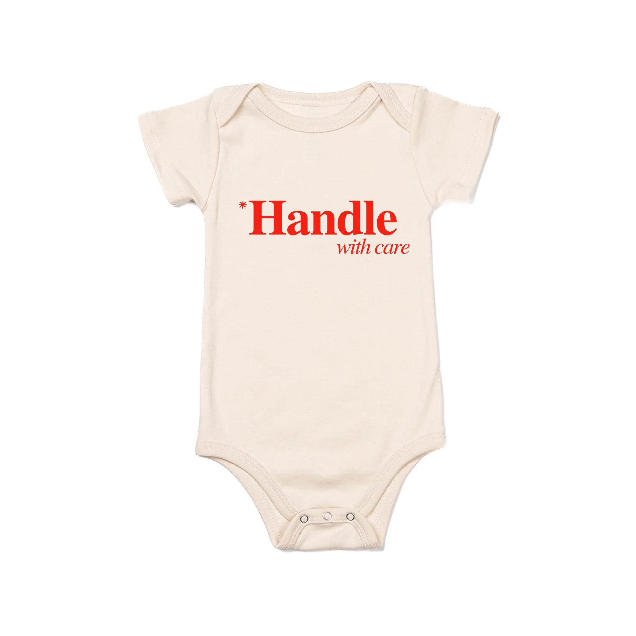 *Handle With Care - Bodysuit (Natural, Short Sleeve)