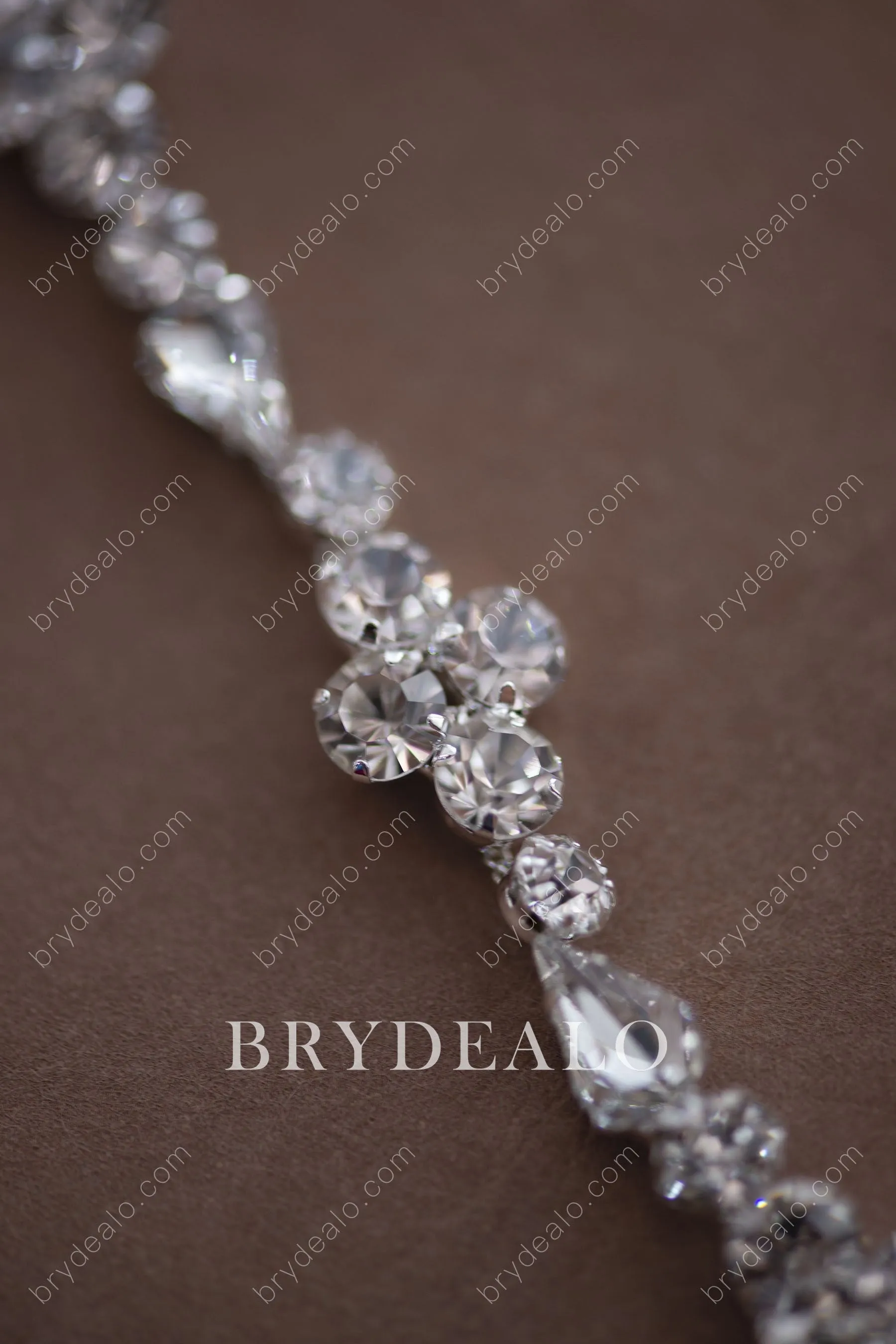 High-end Crystals Bridal Sash Belt