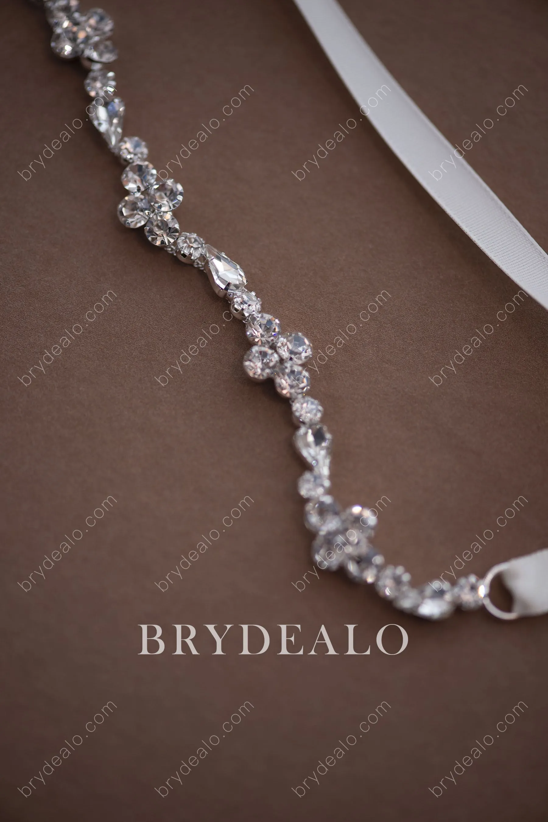 High-end Crystals Bridal Sash Belt