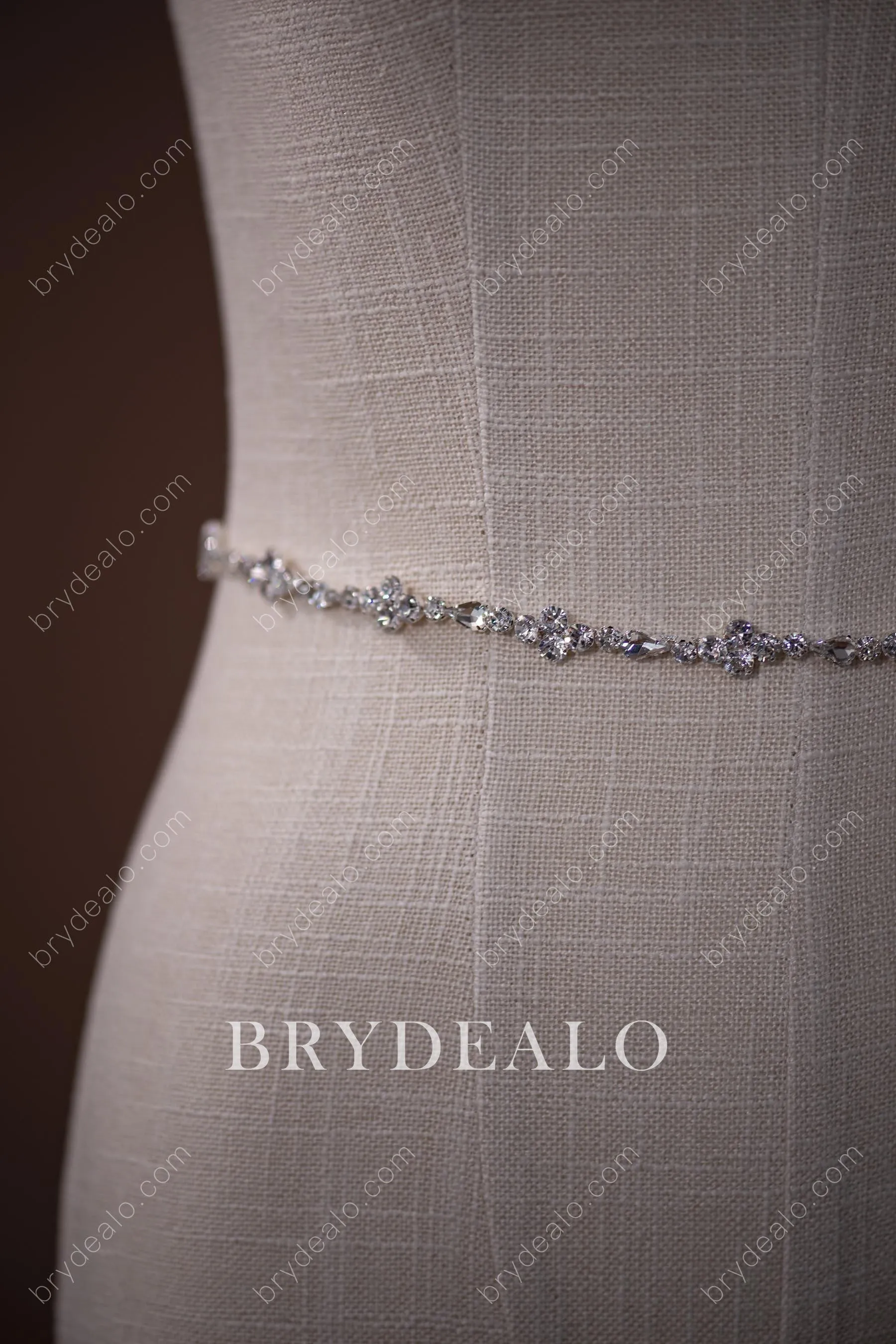 High-end Crystals Bridal Sash Belt