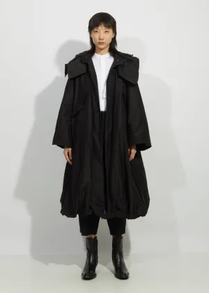 Hooded Parka Silk Coat
