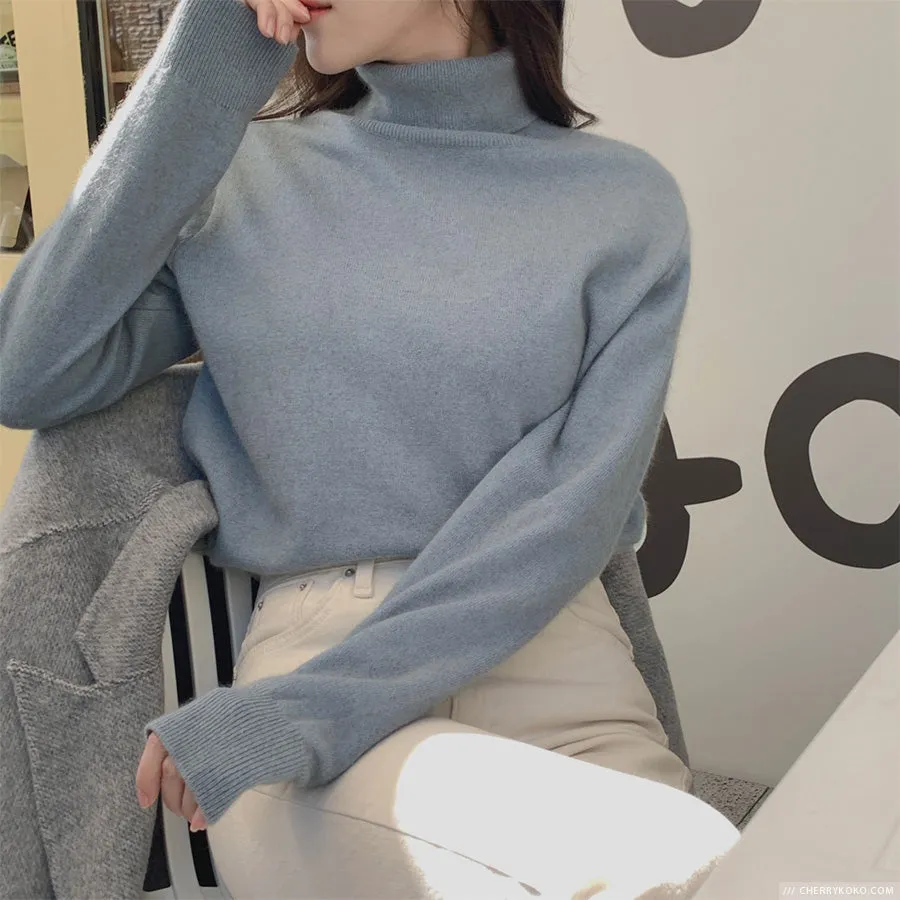How Things Change High Neck Knit Sweater