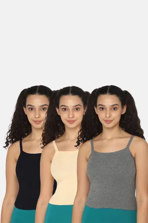 Intimacy Full Coverage Camisole-Slip Combo Pack – In01 | Pack of 3 - C52 | Comfortable & Seamless Fit