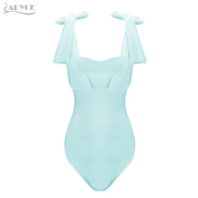 Jumpsuits Sexy White Lace Bow Sleeveless Skinny Rompers Bodysuit
