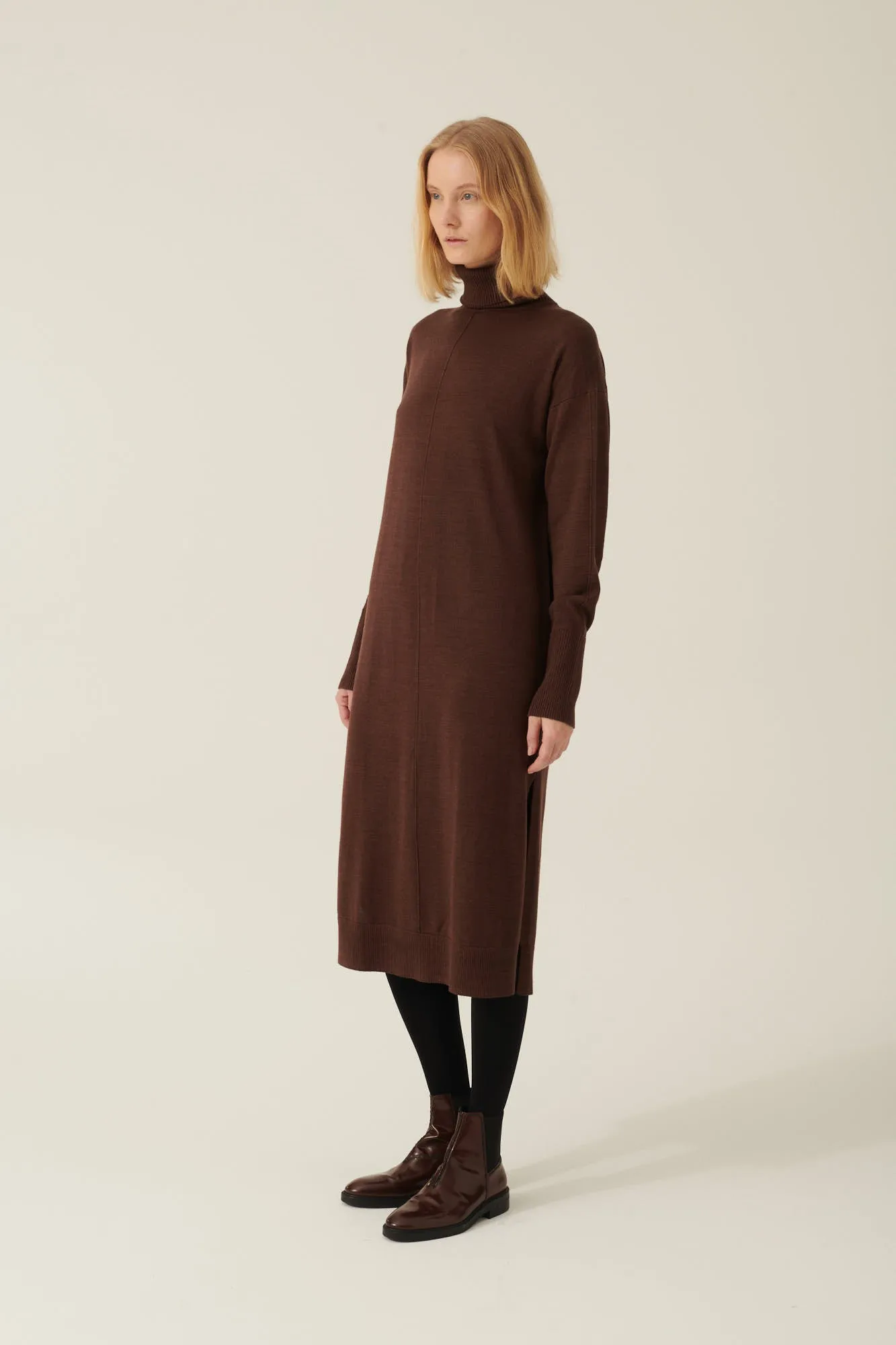 KATJA MERINO KNIT - BROWN