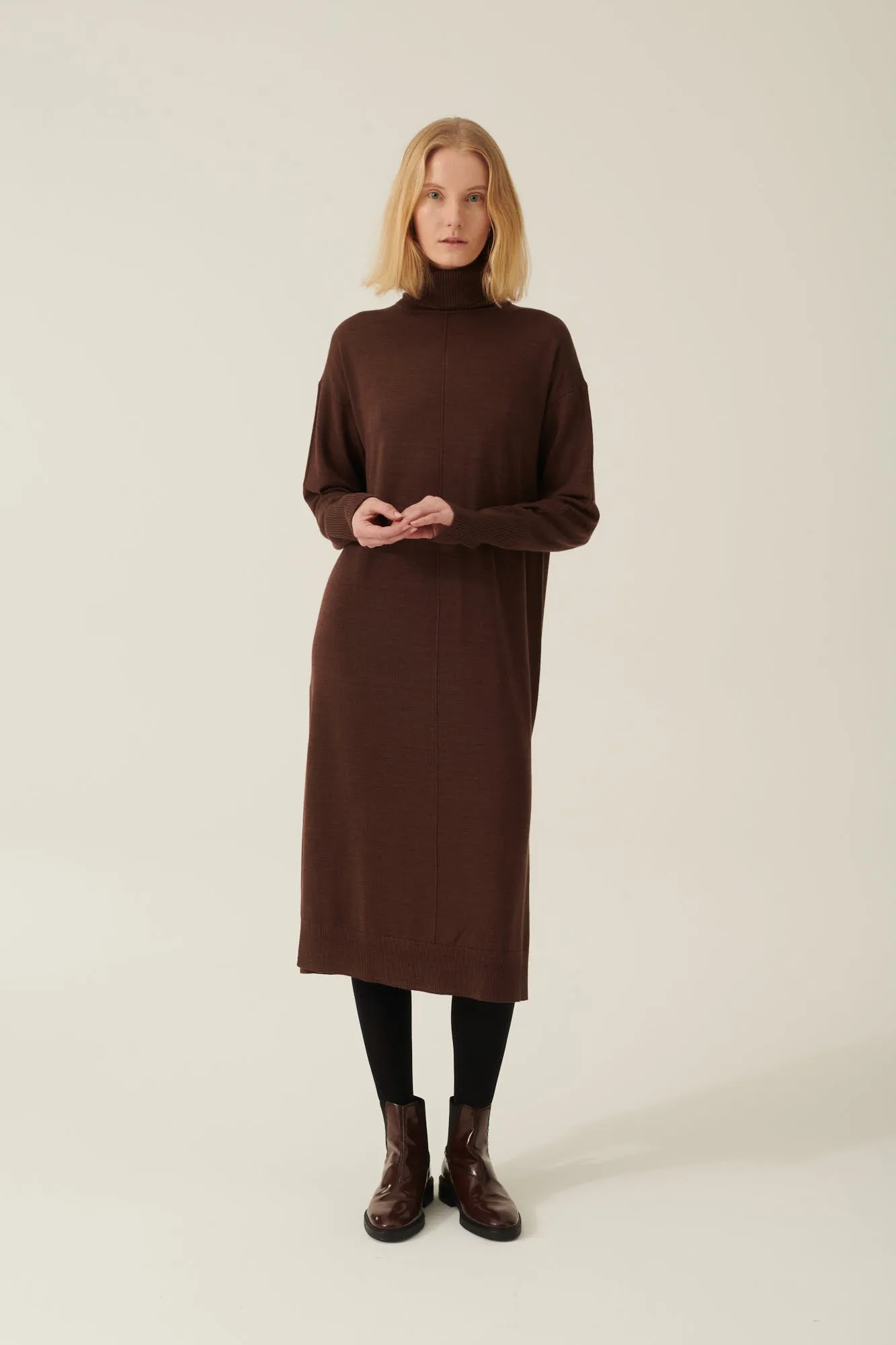 KATJA MERINO KNIT - BROWN